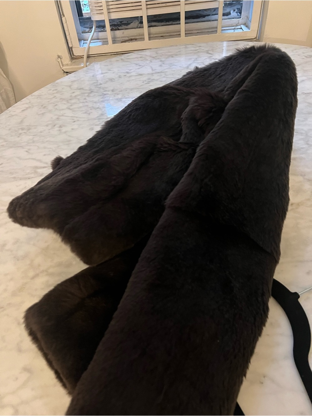 Theory chocolate genuine rabbit fur jacket - Picture 13 of 13